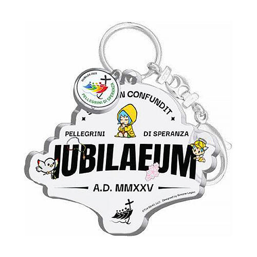 Key ring with Luce and Iubilaeum inscription, Jubilee 2025 by Tokidoki, acrylic, 2 in 1