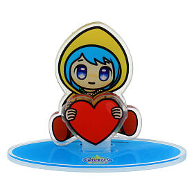 Figure of Luce with red heart, Jubilee 2025 acrylic mascot by Tokidoki