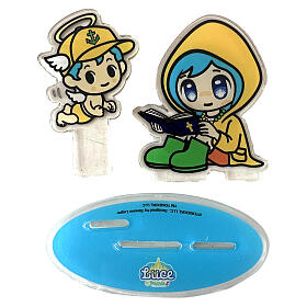 Figure of Luce and angel Iubi, Jubilee 2025 mascots by Tokidoki, acrylic