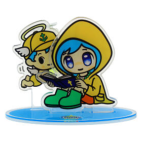 Figure of Luce and angel Iubi, Jubilee 2025 mascots by Tokidoki, acrylic