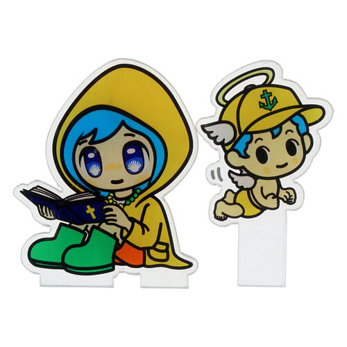 Figure of Luce and angel Iubi, Jubilee 2025 mascots by Tokidoki, acrylic 4