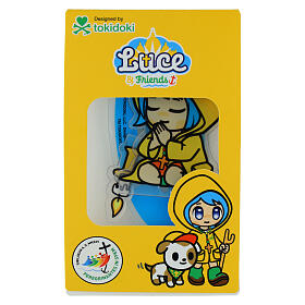 Figure of Luce in prayer, Jubilee 2025 mascot by Tokidoki, acrylic