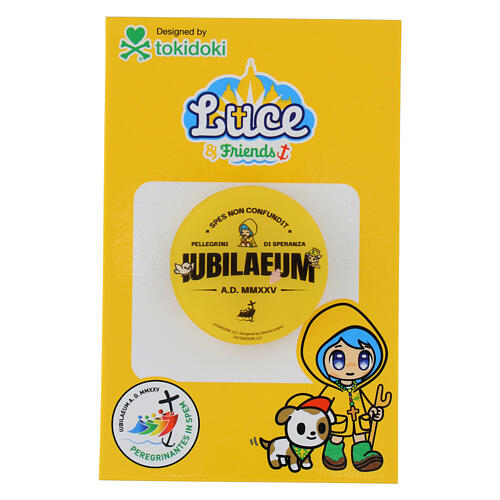 Acrylic brooch with Luce, Iubilaeum, Jubilee 2025 mascot by Tokidoki 2