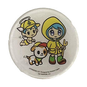 Brooch of Luce and Friends, Jubilee 2025 mascots by Tokidoki, acrylic