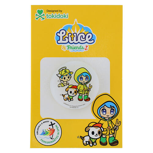 Spilla Luce and Friends mascotte Giubileo 2025 acrilico 2