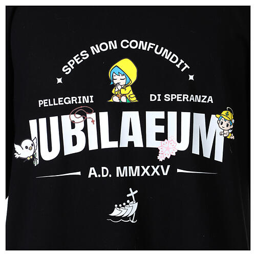 Black t-shirt with Luce and Friends, Jubilee 2025 official mascot 5
