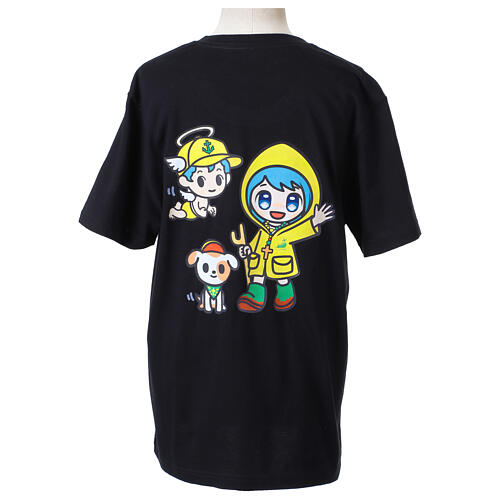 Camiseta mascota oficial Jubileo 2025 negra Luce and friends 3