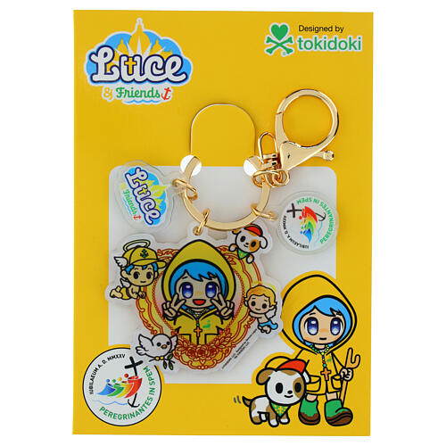 Acrylic key ring of Luce and Friends, heart-shaped, Jubilee 2025 2