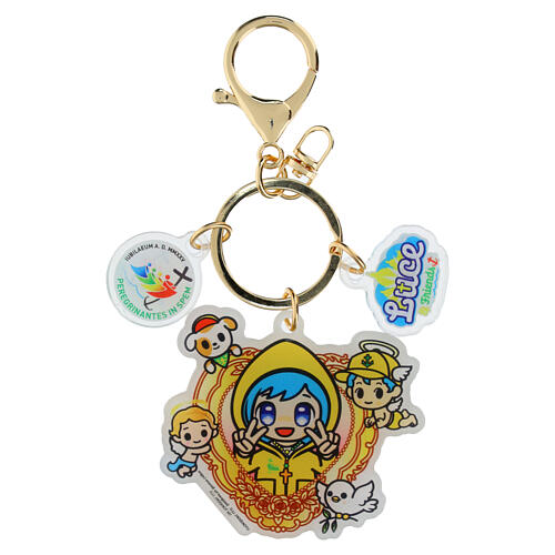 Acrylic key ring of Luce and Friends, heart-shaped, Jubilee 2025 3