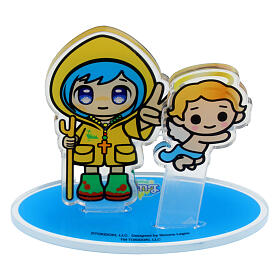 Acrylic figurine of Luce and angel, mascot for Jubilee 2025