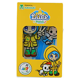 Acrylic figurine of Luce and angel, mascot for Jubilee 2025