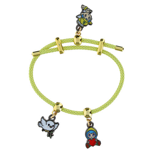 Bracelet breloques jaune Luce and Friends mascotte officielle Jubilé 2025 1