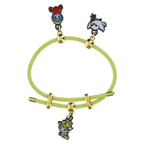 Bracelet breloques jaune Luce and Friends mascotte officielle Jubilé 2025 3