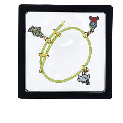 Bracelet breloques jaune Luce and Friends mascotte officielle Jubilé 2025 5