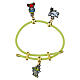 Bracelet breloques jaune Luce and Friends mascotte officielle Jubilé 2025 s3