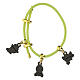 Bracelet breloques jaune Luce and Friends mascotte officielle Jubilé 2025 s6