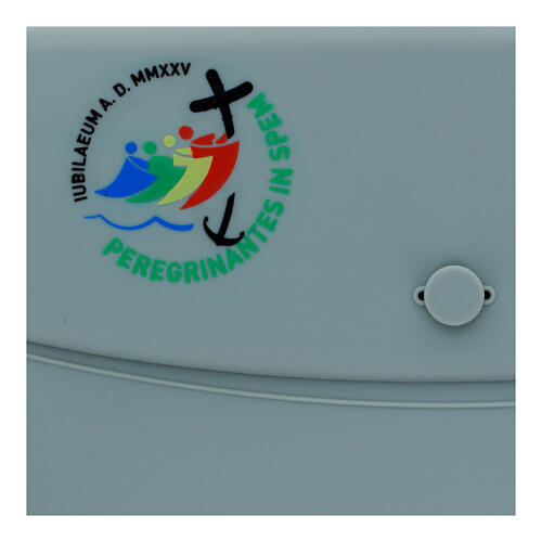 Täschchen mit offizielle Jubiläumslogo 2025 aus grauem Silikon 20x10 cm 2