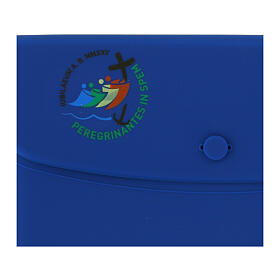 Estojo de silicone azul 20x10 cm logótipo oficial Jubileu 2025