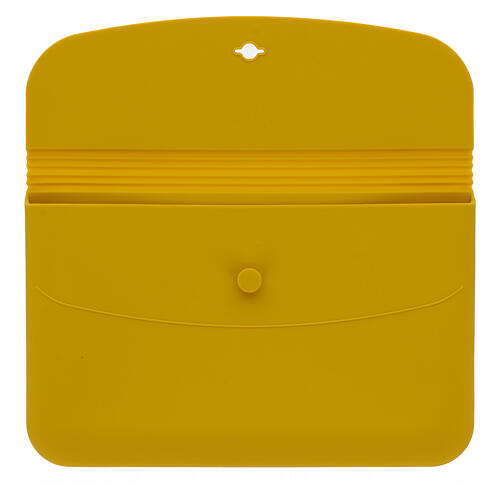 Yellow silicone case with official Jubilee 2025 logo, 8x5 in 4