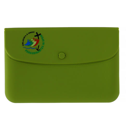 Busta verde logo ufficiale Giubileo 2025 silicone 20x10 cm 1