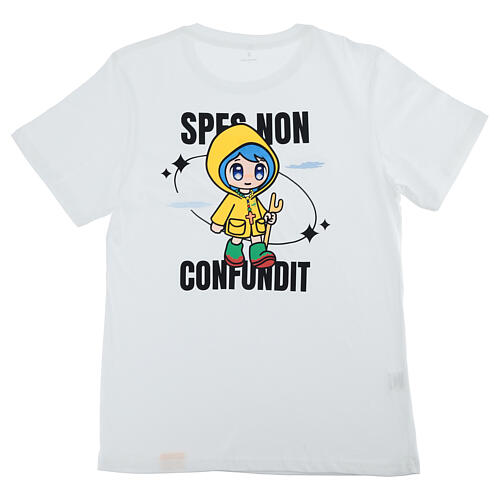 Camiseta blanca Iubi mascota oficial Jubileo 2025 4