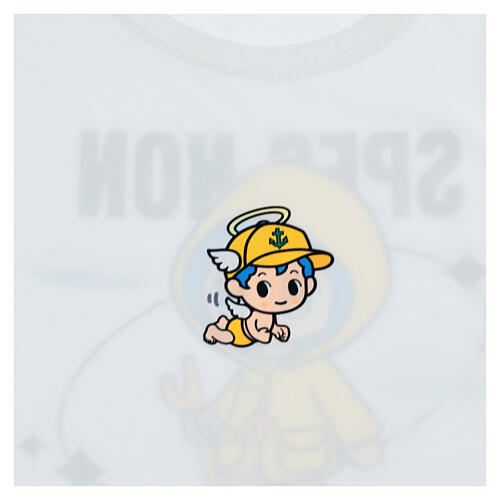 Maglietta bianca Iubi mascotte ufficiale Giubileo 2025 2