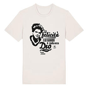 White organic cotton T-shirt of Carlo Acutis by APE Social Wear