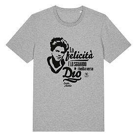 Grey organic cotton T-shirt of Carlo Acutis by APE Social Wear