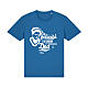 Blue organic cotton T-shirt of Carlo Acutis by APE Social Wear s1