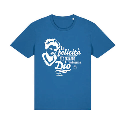 T-shirt Carlo Acutis coton bio bleu APE Social Wear 1