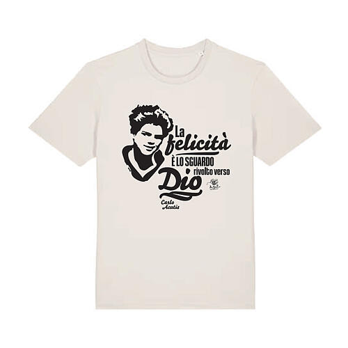 T-Shirt Carlo Acutis aus weißer Baumwolle APE Social Wear 1