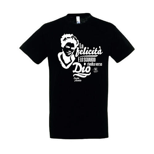 T-shirt cotone nero Carlo Acutis APE Social Wear 1