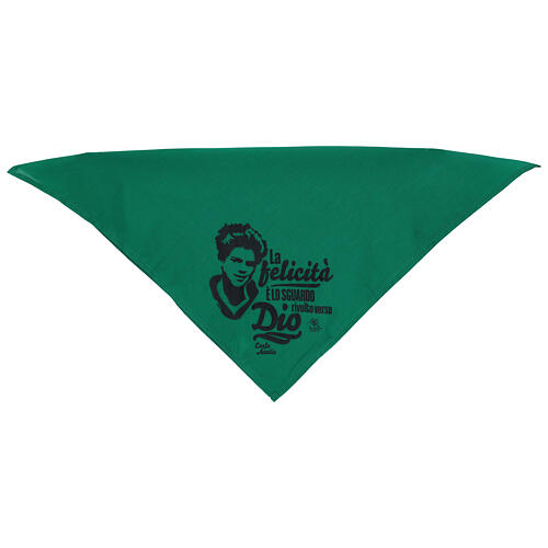 Pañuelo Carlo Acutis algodón verde 60x60 APE Social Wear 2