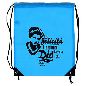 Sacca Carlo Acutis 35x40 cm azzurra APE Social Wear