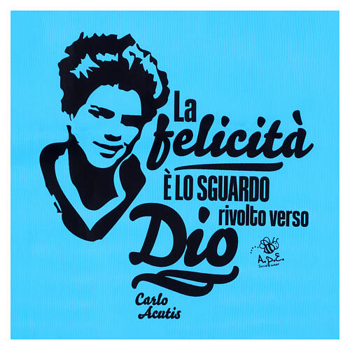 Sacola Carlo Acutis 35x40 cm azul APE Social Wear 2