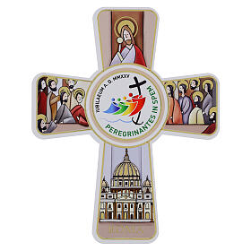 Cruz Última Cena lámina de oro Jubileo 2025 15x20 cm Valenti