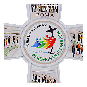 Crucifijo peregrinos Jubileo 2025 latín 15x20cm Valenti