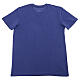 Camiseta azul algodón bio estampado amarillo ''Vivir, no sobrevivir'' Piergiorgio Frassati s3