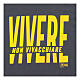 T-shirt anthracite en coton bio avec impression jaune « Vivre, ne pas vivoter » Pier Giorgio Frassati s2