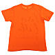 T-shirt bimbo arancione cotone bio stampa nera ''Verso l'alto'' Piergiorgio Frassati s3