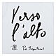 T-shirt bimbo bianca cotone bio stampa nera ''Verso l'alto'' Piergiorgio Frassati s2