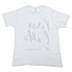 T-shirt bimbo bianca cotone bio stampa nera ''Verso l'alto'' Piergiorgio Frassati s3