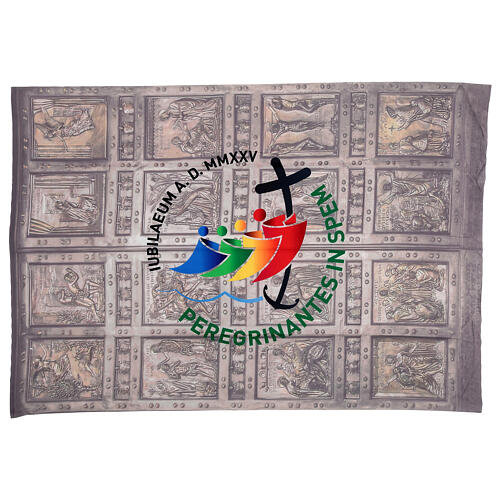 STOCK Flagge ohne Öse mit offiziellem Jubiläumslogo 2025 Latein 70x100 cm 1