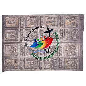 STOCK Bandiera senza asola logo ufficiale Giubileo 2025 latino 70x100 cm