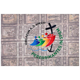 STOCK Bandiera senza asola logo ufficiale Giubileo 2025 latino 70x100 cm