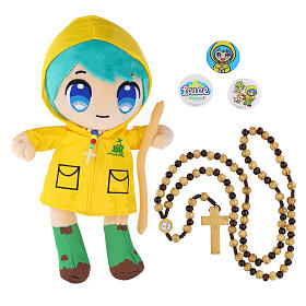 Conjunto de broches e peluche Luce mascote oficial Jubileu 2025 terço