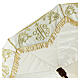 Processional canopy with gold JHS embroidery, curlicues and floral volutes s11