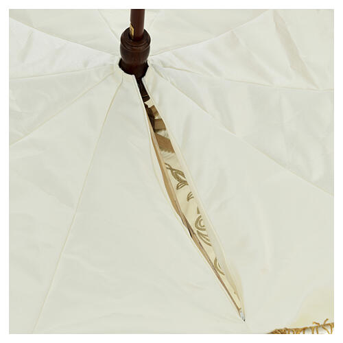 Parasol procesyjny – haft złoty JHS, ornament roślinny 12