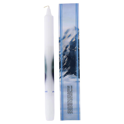 Saint Pier Giorgio Frassati candle with bookmark, 25 cm 2