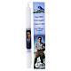 Saint Pier Giorgio Frassati candle with bookmark, 25 cm s1